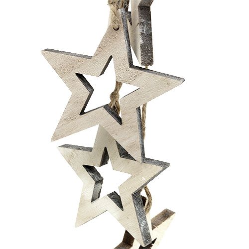 Floristik24 Cabide de decoração estrela 50cm lavado a branco 1p