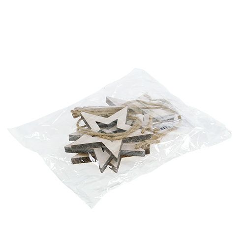 Floristik24 Cabide de decoração estrela 50cm lavado a branco 1p