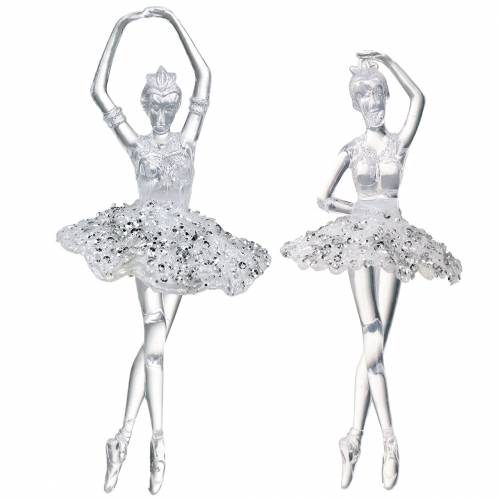 Floristik24 Cabide decorativo para árvore de natal Bailarina 18cm 2uds