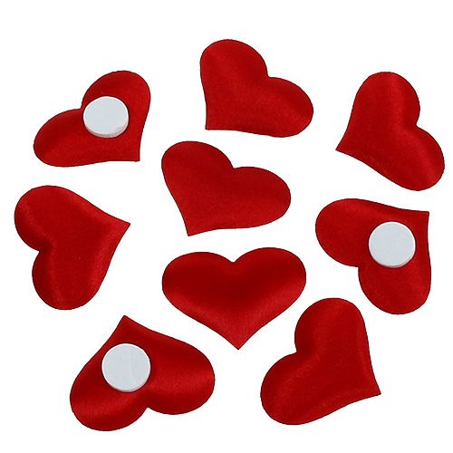 Corações decorativos vermelhos 27mm x 32mm 100p