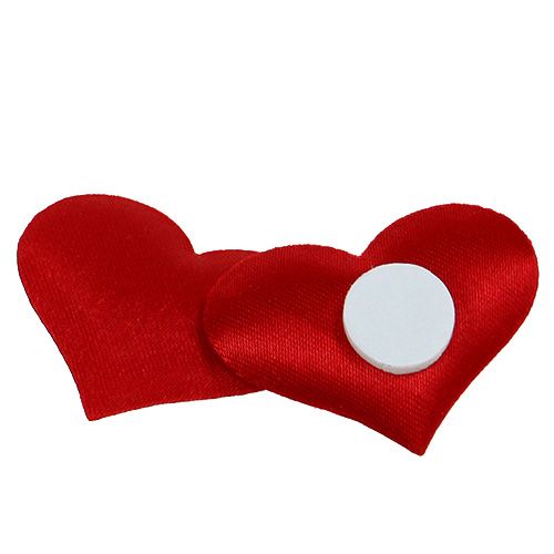 Floristik24 Corações decorativos vermelhos 27mm x 32mm 100p