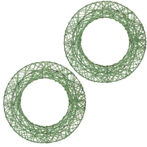 Guirlanda decorativa de arame verde para projetos DIY, 19 cm, 2 peças comprar | Floristik24.pt