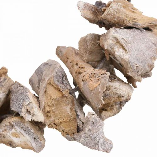 Floristik24 Guirlanda decorativa guirlanda natural decoração em madeira de raiz branco natural Ø30cm