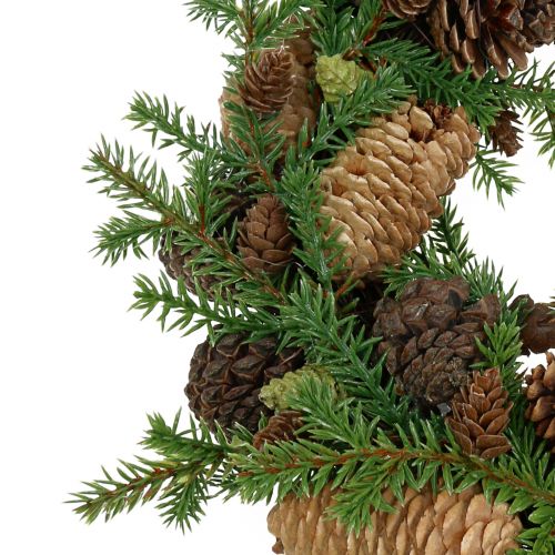 Floristik24 Grinalda decorativa de abeto com cones verdes Ø25cm