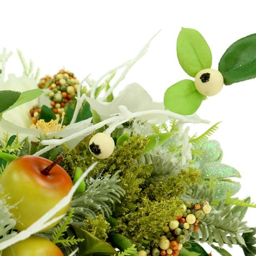 Floristik24 Guirlanda decorativa com rosas Ø40cm branco, verde