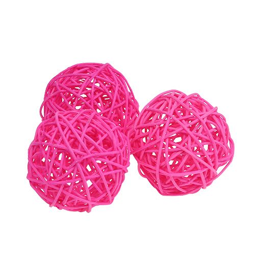 Floristik24 Bolas decorativas rosa Ø7cm 18pcs