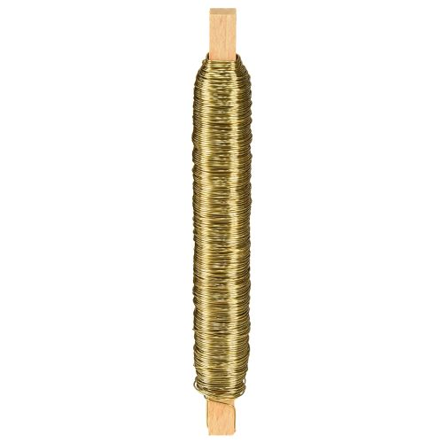 Floristik24 Arame Esmaltado Decorativo Envolvendo Arame Dourado 0,50mm 50m 100g