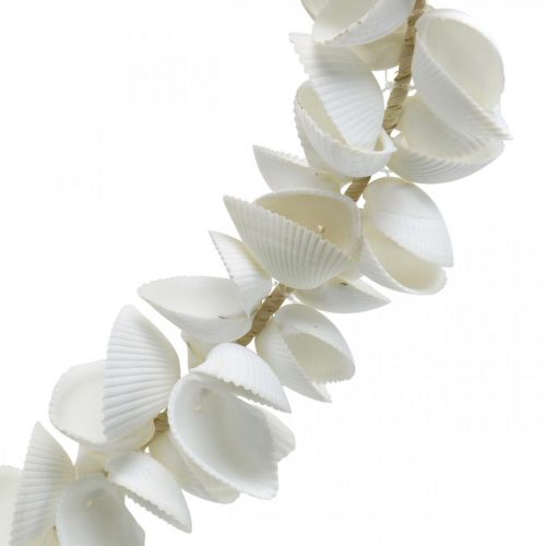Floristik24 Coração de conchas, decoração marítima do Dia dos Namorados, coração decorativo de conchas, decoração do mar 34×34cm