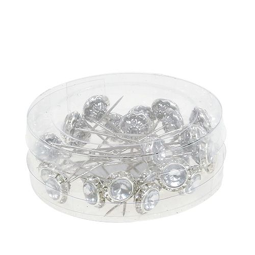 Floristik24 Agulhas decorativas agulha diamante Ø14mm C6cm 24 un