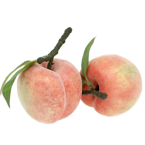 Floristik24 Deco fruta pêssego rosa Ø8cm L10cm 4pcs