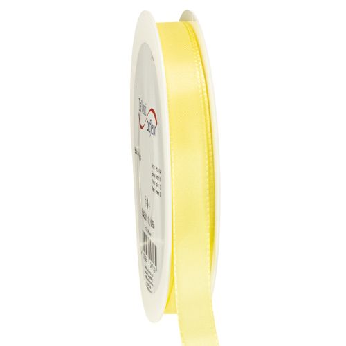 Fita decorativa de tafetá, fita para presente, amarelo claro, 15mm, 50m