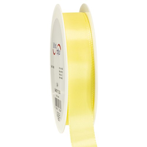 Fita decorativa de tafetá, fita para presente, amarelo claro, 25mm, 50m
