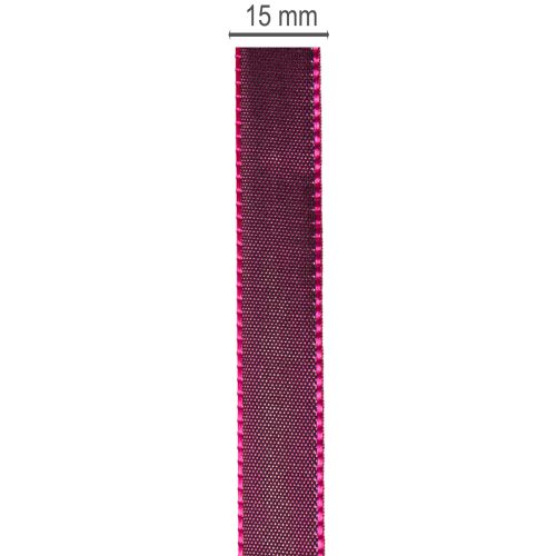 Fita estreita de tafetá para presentes, ideal para decorações criativas, 15 mm de largura, 50 m de comprimento. | Floristik24.pt