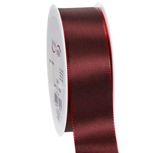 Fita decorativa de tafetá vermelho, versátil, 40 mm x 50 m