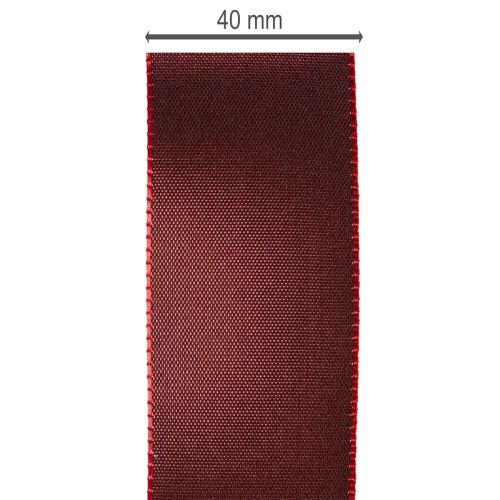 Fita decorativa de tafetá vermelho, versátil, 40 mm x 50 m | Floristik24.pt