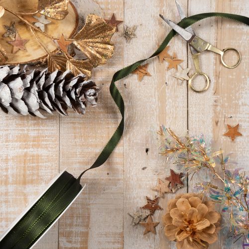 Fita decorativa, fita estreita de tafetá para embrulhos de presentes criativos, 10 mm de largura, 50 m de comprimento. | Floristik24.pt