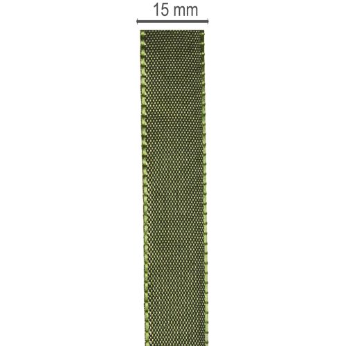 Fita para presentes com borda trançada, fita de tafetá para artesanato, 15 mm de largura, 50 m de comprimento. | Floristik24.pt