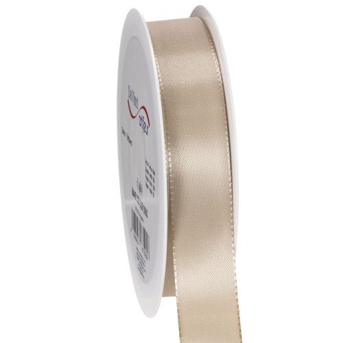 Fita decorativa de cetim bege, tafetá, 25 mm, 50 m comprar | Floristik24.pt