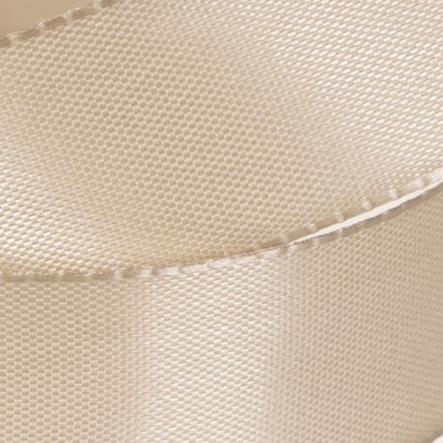 Fita decorativa de cetim bege,