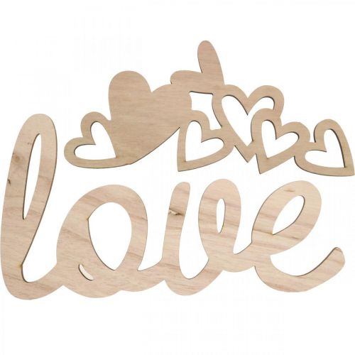 Itens Corações &quot;Love&quot; decoração de madeira natural com placa de decoração magnética 20.5/25cm 6 peças
