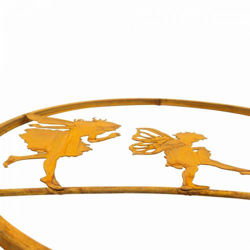 Itens Anel decorativo duendes de metal decoração ferrugem decoração de metal pátina Ø38cm