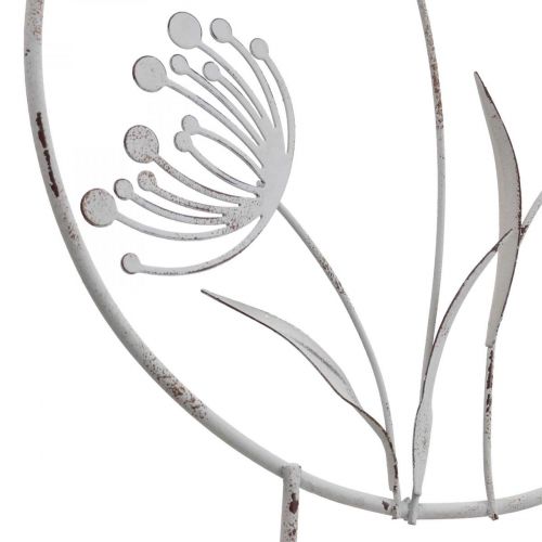 Itens Suporte de anel decorativo metal mola branca Ø20cm A32cm