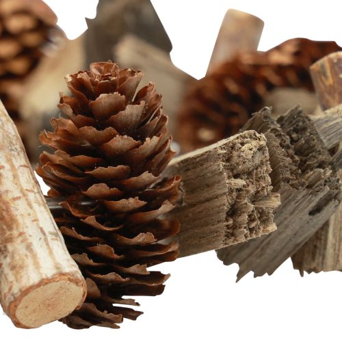 Itens Anel decorativo coração pendurado decoração cones decorativos de madeira decoração natural Ø20cm