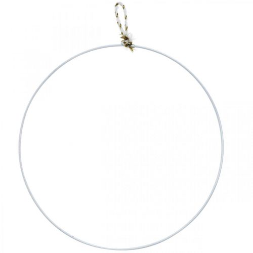 Anel decorativo de metal branco para pendurar anel de metal Ø38cm 3pcs