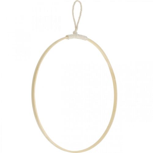 Floristik24 Anel decorativo para pendurar, decoração de janelas, decoração de parede em cores naturais Ø30cm 4 unidades