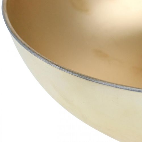 Floristik24 Tigela decorativa tigela de planta dourada de plástico Ø30cm H9cm