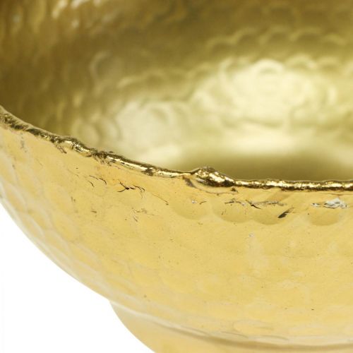 Floristik24 Tigela decorativa de metal Tigela vintage dourada Tigela de metal Ø16cm