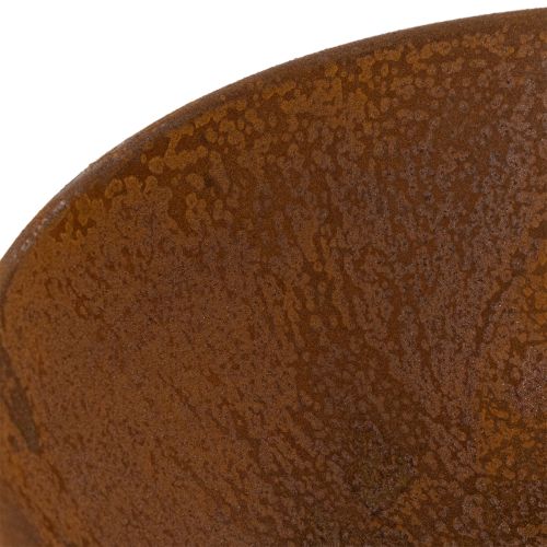 Itens Tigela decorativa de metal, cor ferrugem, estilo vintage, Ø34cm A12cm