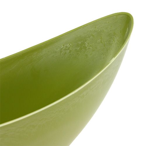 Itens Tigela decorativa de plástico verde claro 39cm x 13cm Alt.13cm 1 peça