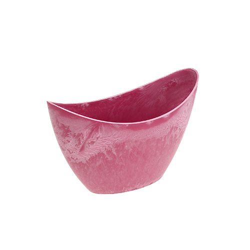 Floristik24 Tigela decorativa de plástico rosa 20cm x 9cm A11,5cm, 1p