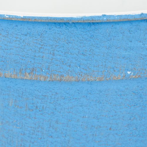 Itens Vaso/tigela decorativa, metal azul, estilo shabby chic, Ø17cm, A8,5cm