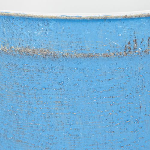 Itens Vaso/tigela decorativa, metal azul, estilo shabby chic, Ø21cm, A10,5cm