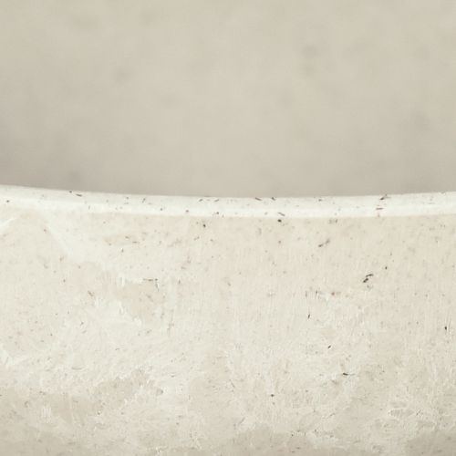 Floristik24 Tigela decorativa com base tigela plástica redonda creme Ø19cm H8cm