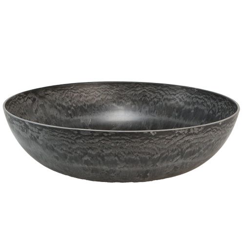 Itens Tigela decorativa redonda para plantas cinza Ø37cm H10,5cm 3 unidades