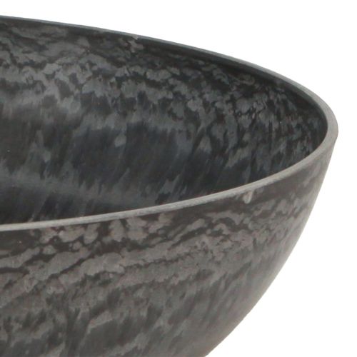 Itens Tigela decorativa redonda para plantas cinza Ø37cm H10,5cm 3 unidades