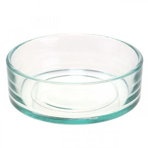 Taça decorativa de vidro Taça de vidro redonda plana transparente Ø15cm A5cm