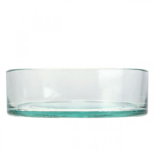 Itens Taça decorativa de vidro Taça de vidro redonda plana transparente Ø15cm A5cm