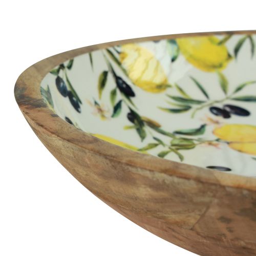 Floristik24 Tigela decorativa tigela de madeira limão manga madeira Ø30/24cm conjunto de 2