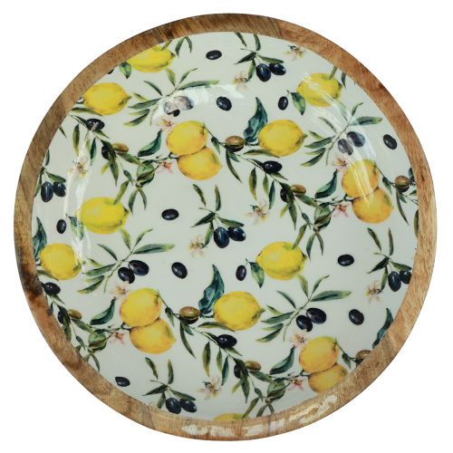 Floristik24 Tigela decorativa tigela de madeira limão manga madeira Ø30/24cm conjunto de 2
