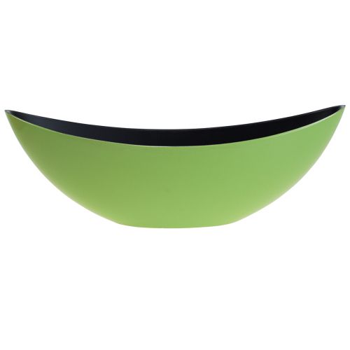 Itens Tigela decorativa planta oval barco verde 38,5x12,5x13cm