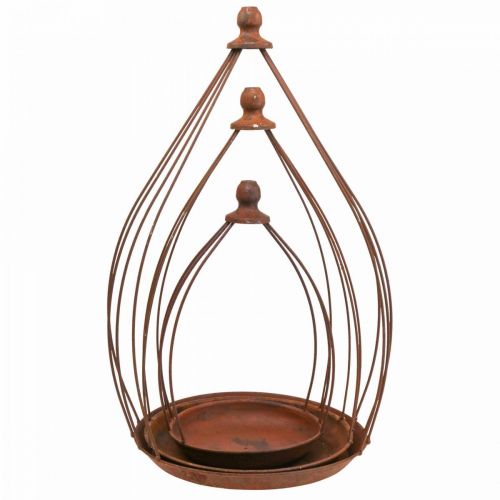 Floristik24 Tigela decorativa decoração pátina ferrugem decoração pendurada Ø18.5/24.5/27cm