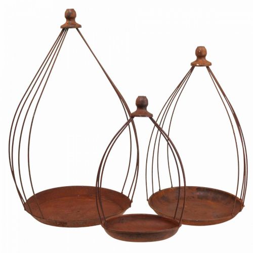 Tigela decorativa decoração pátina ferrugem decoração pendurada Ø18.5/24.5/27cm