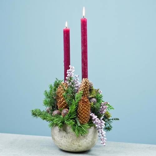 Floristik24 Taça decorativa de metal champanhe Ø17cm Alt.11,5cm