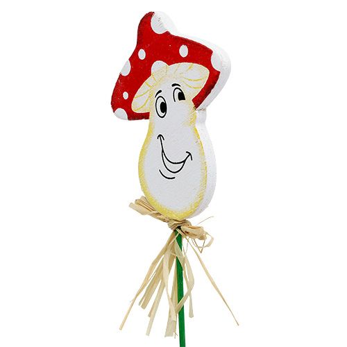 Floristik24 Plugue decorativo cogumelo 6,5cm C27cm 24 un
