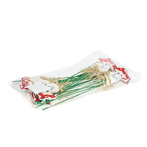 Floristik24 Plugue decorativo cogumelo 6,5cm C27cm 24 un