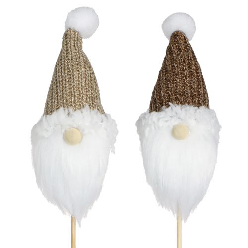 Itens Plugue decorativo gnomo natal branco marrom 4x11cm 4 un